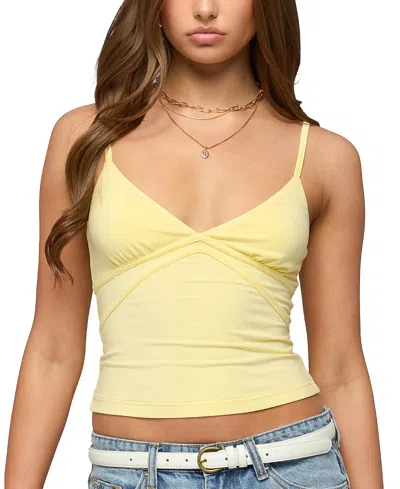 Edikted Evianna Double Tie Back Camisole In Yellow