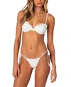 Edikted Eyelet Underwire Bikini Top In White