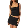 Edikted Fae Square Neck Open Back Top In Black