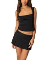 Edikted Fae Square Neck Open Back Top In Black