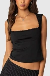 Edikted Fae Square Neck Open Back Top In Black, Women's At Urban Outfitters