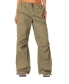 Edikted Fey Cargo Parachute Pants In Olive