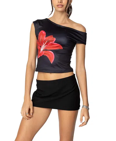 EDIKTED FIRELILY ASYMMETRIC TOP