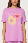 Edikted Fleur Hibiscus Graphic T Shirt Top In Pink, Women's At Urban Outfitters