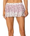 Edikted Florah Ruffled Mini Skort In White