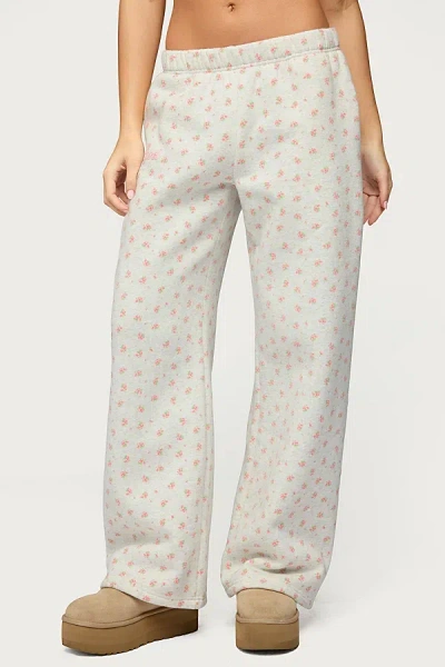 Edikted Flower Power Sweatpants In Light/gray/melange, Women's At Urban Outfitters In Multi