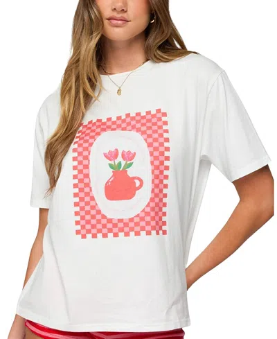 EDIKTED FLOWER VASE OVERSIZED T-SHIRT