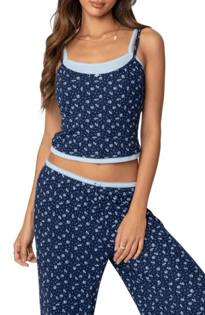 Edikted Flowerbed Layered Camisole In Blue