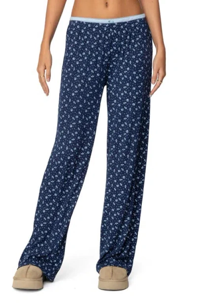 Edikted Flowerbed Layered Pants In Blue
