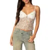 EDIKTED EDIKTED FLOWERY SHEER EMBROIDERED CAMISOLE