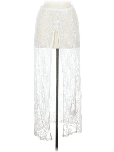 Pre-owned Edikted Formal Skirt In Ivory
