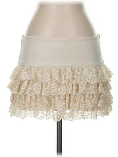 Pre-owned Edikted Formal Skirt In Ivory