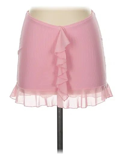 Pre-owned Edikted Formal Skirt In Pink