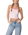Edikted Francesca Contrast Binding Crop Camisole In Pink