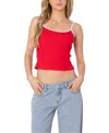 Edikted Franky Contrast Trim Rib Camisole In Red