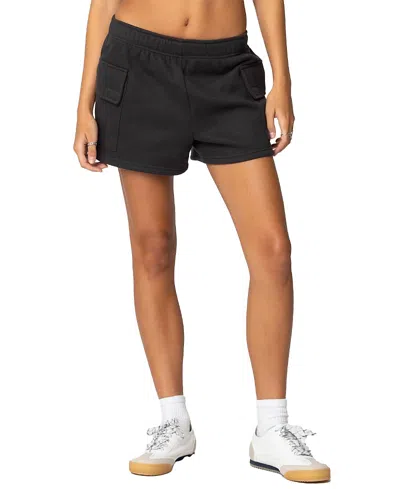 EDIKTED GARNET CARGO SWEAT SHORTS
