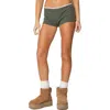 Edikted Georgina Low Rise Waffle Shorts In Olive