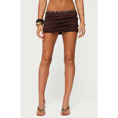 EDIKTED EDIKTED GIANA PEARLY BUTTON LOW RISE MINISKIRT