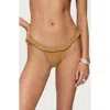 Edikted Gilda Faux Suede Bikini Bottoms In Brown