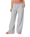 Edikted Gingham Waist Wide Leg Sweatpants In Gray