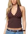 Edikted Ginny Mixed Polka Dot Halter Top In Multi
