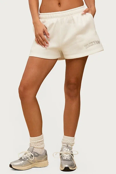Edikted Girl Sweat Shorts In White, Women's At Urban Outfitters