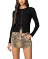 Edikted Gladys Button Up Top In Black