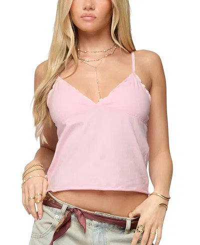 Edikted Glendon Crop Camisole In Pink