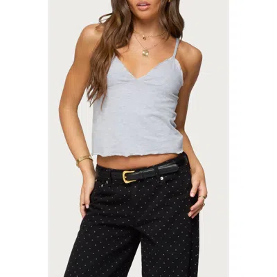 Edikted Glendon Crop Camisole In Gray