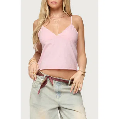 Edikted Glendon Crop Camisole In Pink