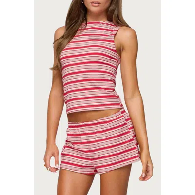 Edikted Glennon Stripe Tank In Pink