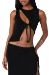 EDIKTED EDIKTED GOLDIE ASYMMETRIC CUTOUT TANK TOP