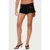 Edikted Grommet Charm Denim Micro Shorts In Multi