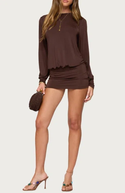 EDIKTED EDIKTED GUILIA CUTOUT BACK LONG SLEEVE MINIDRESS