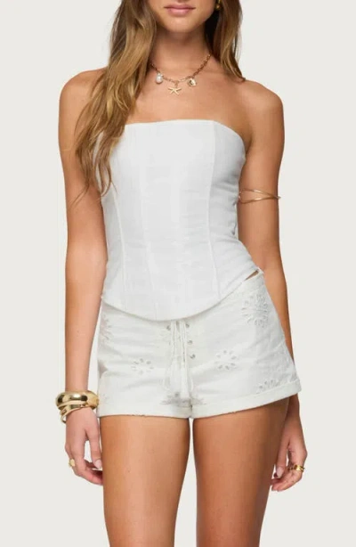 Edikted Hadar Strapless Corset Top In White