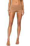 Edikted Hasel Grommet Low Rise Rib Shorts