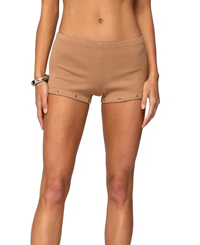 Edikted Hasel Grommet Ribbed Shorts