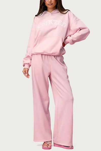 Edikted Hearts Barbie Baggy Sweatpants In Light/pink, Women's At Urban Outfitters
