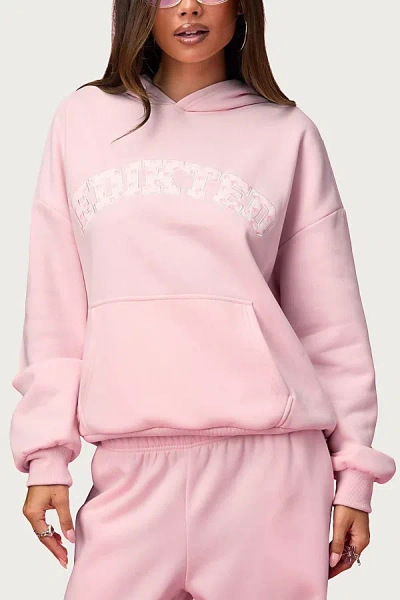 Edikted Hearts Barbie Oversized Hoodie In Light/pink, Women's At Urban Outfitters