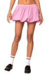 Edikted Hila Pinstripe Bubble Mini Skirt In Pink