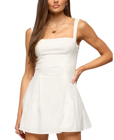 Edikted Hila Tie Back Sleeveless Minidress In White