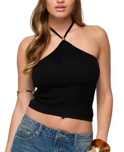 Edikted Hollis Knit Halter Top In Black