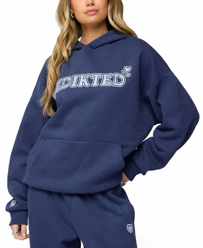 Edikted Hoodie In Blue
