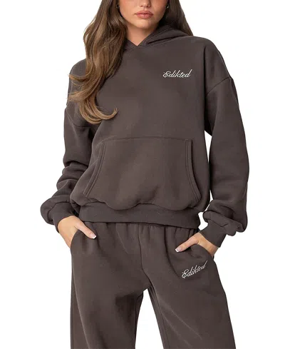 Edikted Hoodie In Dark Gray