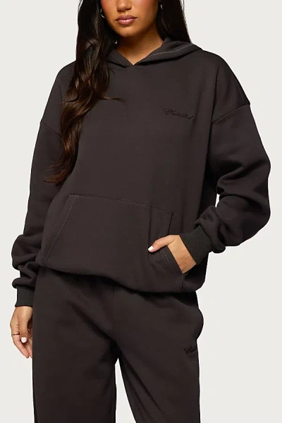 Edikted Hoodie In Dark/gray, Women's At Urban Outfitters In Brown