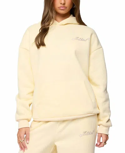 Edikted Hoodie In Yellow