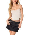 Edikted Hope Double Slit Camisole In Cream