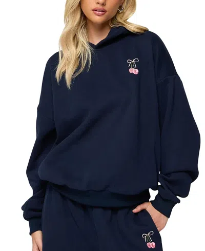 Edikted I Don't Chase I Attract Hoodie In Blue