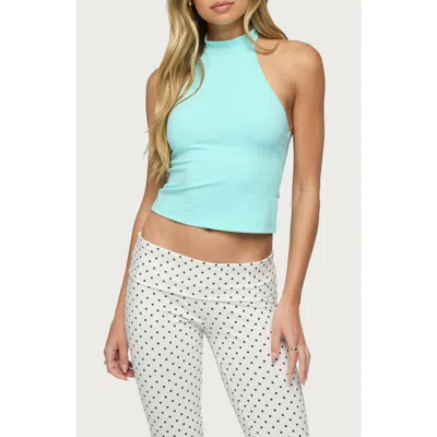 Edikted Ikara Halter Bikini Top In Blue