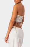 EDIKTED EDIKTED INDIA FRINGE HEM LACE TUBE TOP